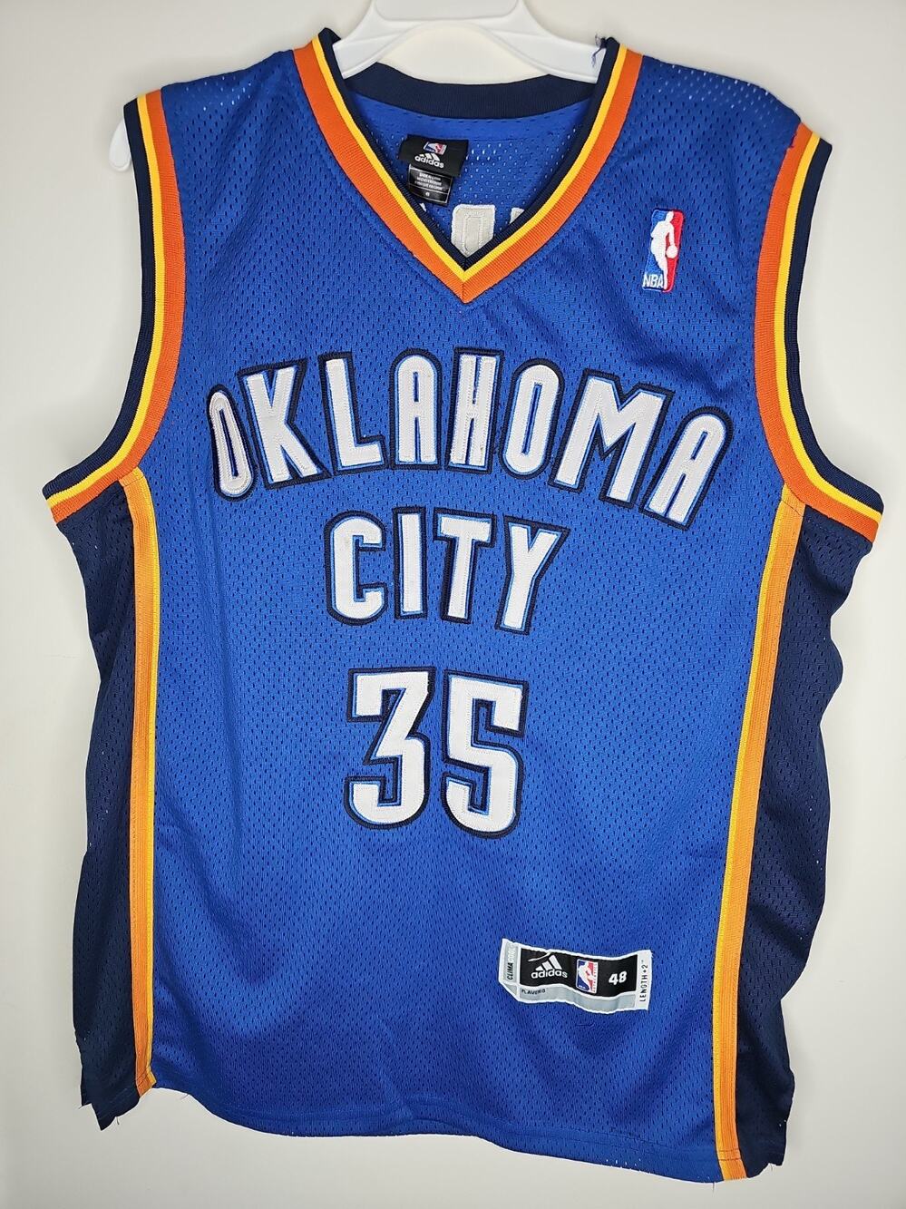 Kevin Durant #35 Adidas Authentics Cilmacool OKC Thunder Jersey Size 48